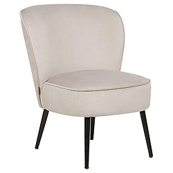 Beliani Fauteuil VOSS Velours Taupe 