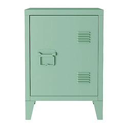 Acheter Helloshop26 Table de chevet en acier laminé 57 x 40 x 30 cm vert pastel mat 03_0008685