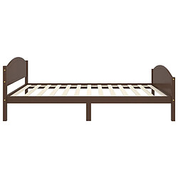 Acheter vidaXL Cadre de lit sans matelas marron foncé pin massif 120x200 cm