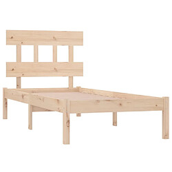 Acheter Maison Chic Lit adulte - Lit simple Cadre de lit,Structure du lit Contemporain Bois massif 100x200 cm -MN59227