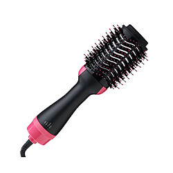 YP Select Mini Travel Curling Hair Brush 2 en 1 Infrarouge Négatif Ion Hot Air Peigne Rouleau Droite Sèche-Cheveux Multifonctionnel Peigne-Noir