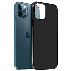 Avizar Coque Apple iPhone 12 Pro Max Silicone Flexible Dos mat Contour glossy - noir