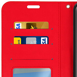 Acheter Avizar Housse Xiaomi Mi A2 Etui Folio Portefeuille Fonction Support - Rouge