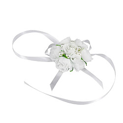 Poignet corsage bracelet extensible mariée mariage main de fleur blanche pas cher