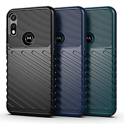 Coque en TPU texture sergé souple bleu pour votre Motorola Moto E7