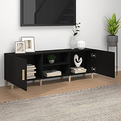 Avis Maison Chic Meuble TV scandinave - Banc TV pour salon Noir 150x30x50 cm Bois d'ingénierie -MN39157