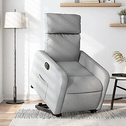 Maison Chic Fauteuil Relax pour salon, Fauteuil inclinable électrique gris clair tissu -GKD10826