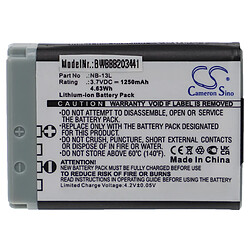 vhbw Batterie compatible avec Canon PowerShot SX740HS appareil photo, reflex numérique (1250mAh, 3,7V, Li-ion)