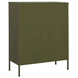 Avis vidaXL Armoire de rangement Vert olive 80x35x101,5 cm Acier