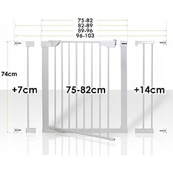 Barrière de sécurité pour portes, escaliers 75-103cm HanksKids