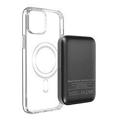 Coque Apple iPhone 12 Mini et Powerbank 5000 mAh Magsafe Swissten Transparent