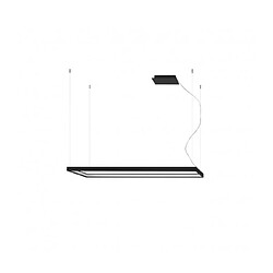 Luminaire Center Plafonnier LED intégré Tuula Integrated Aluminium Noir 1 ampoule 150cm