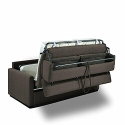 Avis Inside 75 Canapé convertible EXPRESS SIDNEY sommier lattes 160cm matelas 16cm tissu gris anthracite