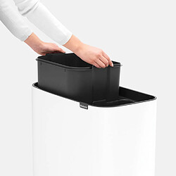 Acheter Poubelle 2 seaux 11+23l blanc - 313547 - BRABANTIA