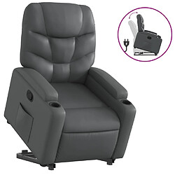 vidaXL Fauteuil inclinable Gris Similicuir