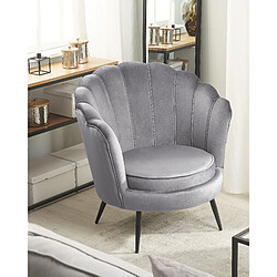 Beliani Fauteuil LOVIKKA Velours Gris