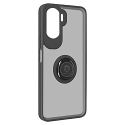 Avizar Coque pour Honor 90 Lite Bi-matière Bague Métallique Support Vidéo Ringip Noir