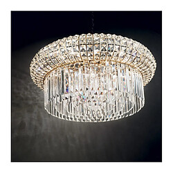 Ideal Lux Suspension Nabucco Verre Or 12 ampoules 42cm