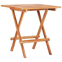 vidaXL Table de bistro pliable 60x60x65 cm Bois de teck solide