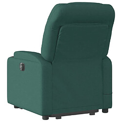 Acheter Maison Chic Fauteuil Relax pour salon, Fauteuil inclinable de massage Vert foncé Tissu -GKD16604