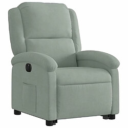 Avis Maison Chic Fauteuil Relax pour salon, Fauteuil inclinable électrique gris clair velours -GKD48199