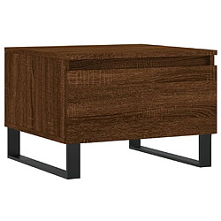 Maison Chic Lot de 2 Tables basses,Table Console pour salon chêne marron 50x46x35 cm bois d'ingénierie -MN48694 pas cher