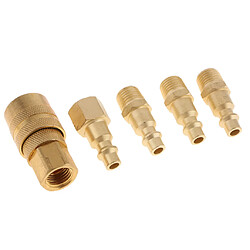 5 Pièces 1/4" NPT Coupleurs Pour Outils Pneumatiques Avec Raccords Rapides pas cher