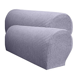 Ensemble de 2 couvre-accoudoirs de canapé en flanelle imperméable gris pas cher