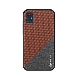 Coque en TPU + PU hybride marron pour Samsung Galaxy A51