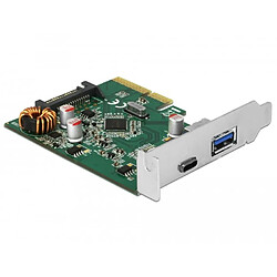 DeLOCK 90299 Carte et Adaptateur d'interfaces USB 3.1 Interne - Cartes et adaptateurs d'interfaces (PCIe, USB 3.1, PCIe 3.0, Chine, Boîte avec Crochet, Asmedia ASM3142)