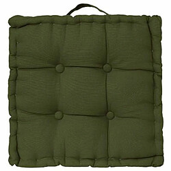 Coussin de Sol Dorian 40x40cm Vert Kaki