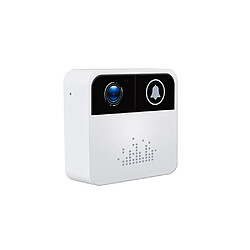 Universal 720p Smart WiFi Sonnette Interphone Wi-Fi Sonnette pour l'appartement Deux façons Audio Caméra de sécurité sans fil Alerte d'accès à la maison | Sonnette (blanc)