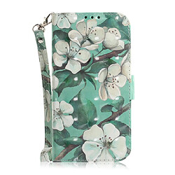 Wewoo Coque Fashion Etui en cuir à rabat avec dessin couleur 3D et fentes pour cartes et porte-cartes Huawei P30 Lite aquarelle