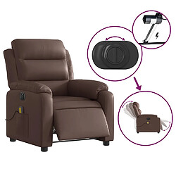 Acheter vidaXL Fauteuil de massage inclinable électrique marron similicuir