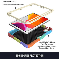 Coque en TPU + silicone avec béquille et bandoulière coloré/rouge pour votre Apple iPad mini (2021)