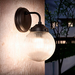 Ledkia Lampe Murale Extérieure Verre Soma Noir