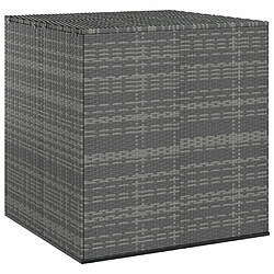 vidaXL Boîte à coussins de jardin Résine tressée 100x97,5x104 cm Gris