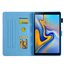 Etui en PU impression de modèle flip avec porte-carte élément scintillant et lettres pour votre Samsung Galaxy Tab A 8.0 Wi-Fi (2019) SM-T290