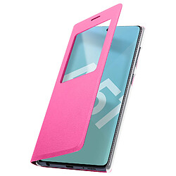 Avizar Housse Samsung Galaxy A51 Fenêtre d'affichage Protection Intégrale Rose