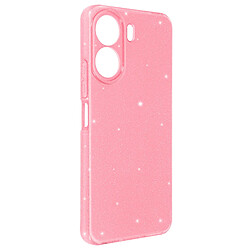 Avizar Coque pour Xiaomi Redmi 13C Silicone Design Pailleté Caméra Protégée Rose Poudré