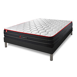 Somness Ensemble sommier + matelas BOOST ressorts ensachés et mémoire de forme 140x190