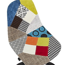 Acheter Toilinux Chaise de bureau Patchwork réglable en hauteur avec 5 roulettes - Multicouleur