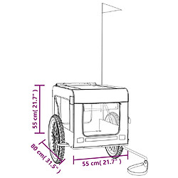vidaXL Remorque de vélo pour animaux de compagnie noir pas cher