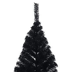 Acheter vidaXL Demi sapin de Noël artificiel avec support Noir 210 cm PVC