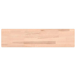 vidaXL Étagère murale 80x20x1,5 cm bois massif de hêtre