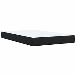 Vidaxl Sommier à lattes de lit avec matelas Noir 120x200 cm Velours pas cher