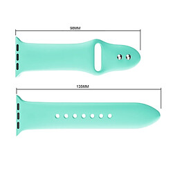 Avis Wewoo Bracelet Bande de montre en silicone à double rivets pour Apple Watch séries 3 et 2 1 38 mm (vert menthe)