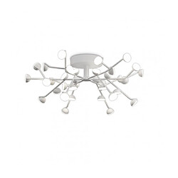 Luminaire Center Plafonnier Adn blanc 36 ampoules 35cm