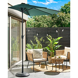 Beliani Parasol de jardin semi-circulaire 270 cm vert GALATI