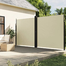 vidaXL Auvent latéral rétractable crème 220x1000 cm